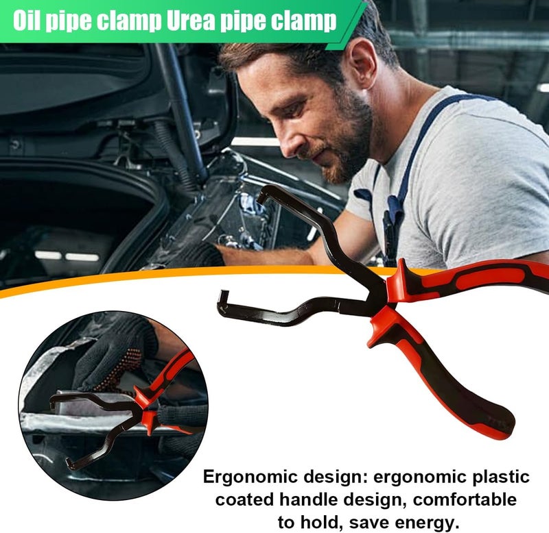 ZIMISI Fuel Line Plier, Quick Disconnect Release Removal Tool, Petrol Hose Clamp Clip Pliers, Fuel Line Disconnect Tool, Car Pipe Clip Repair Tool, Automotive Tools for Most Cars (Red/Black) - Image 4